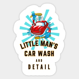 Little Man's Car Wash and Detail - Fun Kids Shirt Sticker